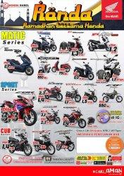 Di awal suci Ramadhan ini Honda ASP khususnya wilayah Belitung, memberikan promo special di tipe PCX & ADV kepada seluruh masyarakat belitung.