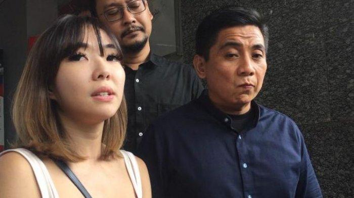 Penyanyi Gisella Anastasia saat ditemui di Gedung Ditreskrimum Polda Metro Jaya, Jumat (14/2/2020).
