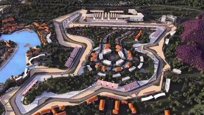 Ilustrasi layout sirkuit Mandalika di Lombok untuk tuan rumah MotoGP 2021.