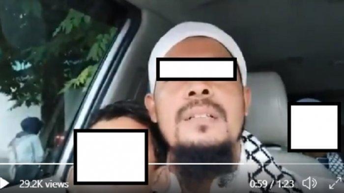 Tangkap layar video pria ajak masyarakat lawan kebijakan larangan mudik dan terobos penyekatan.