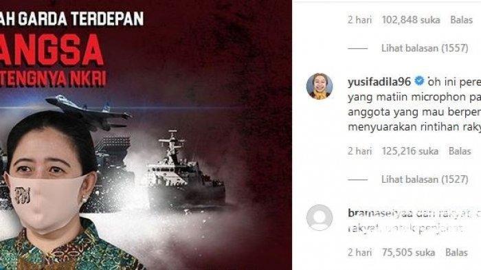 selebgram turut serta ramaikan kolom komentar Puan Maharani.