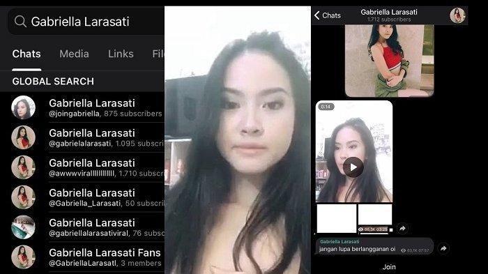 Beredar sebuah video 14 detik mirip Gabriella Larasati di grup chat Telegram, Rabu (10/2/2021).