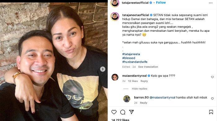 Raden Brotoseno, suami Tata Janeeta dipecat Polri, sang istri kini curhat soal setan pengganggu rumah tangganya.