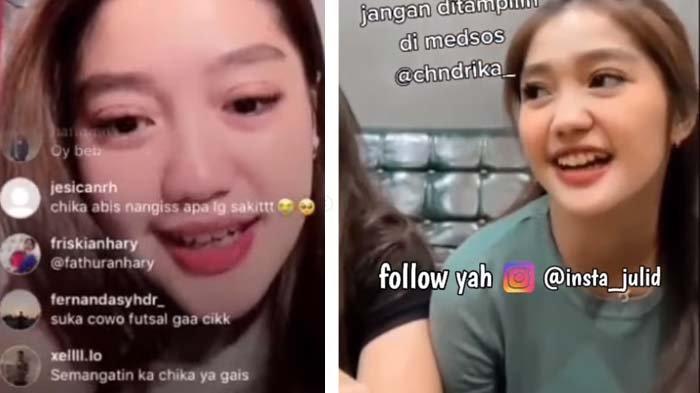 Momen saat Chika menangis di live Instagram