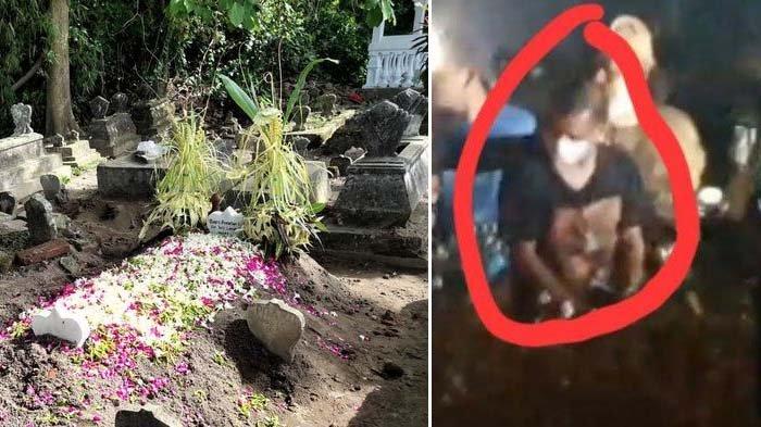 Inilah sosok terduga pembunuh mahasiswa kedokteran UB saat rekonstruksi di lokasi temuan mayat, Purwodadi, Pasuruan pada Sabtu (16/4/2022) dini hari.