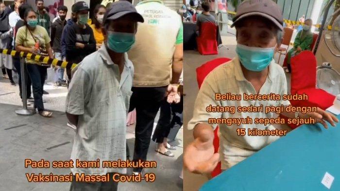 Perjuangan Kakek Kayuh Sepeda 15 Km Demi Divaksin Covid-19 Viral, Ceritanya Bikin Dokter Terenyuh