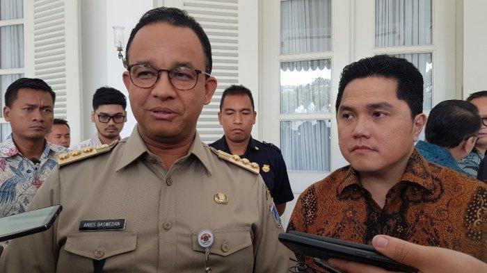 Menteri BUMN Erick Thohir dan Gubernur DKI Jakarta Anies Baswedan