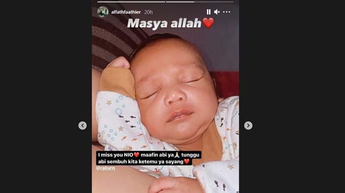Unggahan Alfath Fathier, pajang foto putranya, Nio