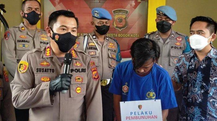Polresta Bogor Kota mengamankan pria yang melakukan pembunuhan di Kamar Kost Asri Pancasan, Kota Bogor, Jumat (13/5/2022).