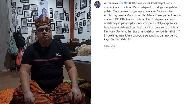 Razman Arif sindir Hotman Paris soal kasus Holywings dan penutupannya