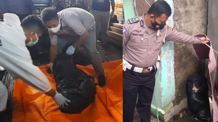 Temuan mayat dalam plastik di Kampung Jembatan 2, Jalan Raya Cilebut, Kelurahan Sukaresmi, Kecamatan Tanah Sareal, Kota Bogor pada Kamis (25/2/2021).