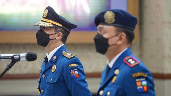 Pemkot Bogor mengikuti Upacara HUT Pemadam Kebakaran dan Penyelamatan ke-102 tingkat Nasional secara virtual di Paseban Sri Bima, Balai Kota Bogor, Senin (1/3/2021).