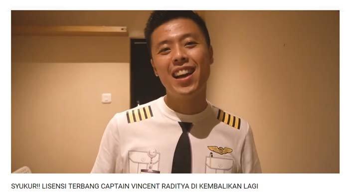 Vincent Raditya senang lisensi terbangnya dikembalikan