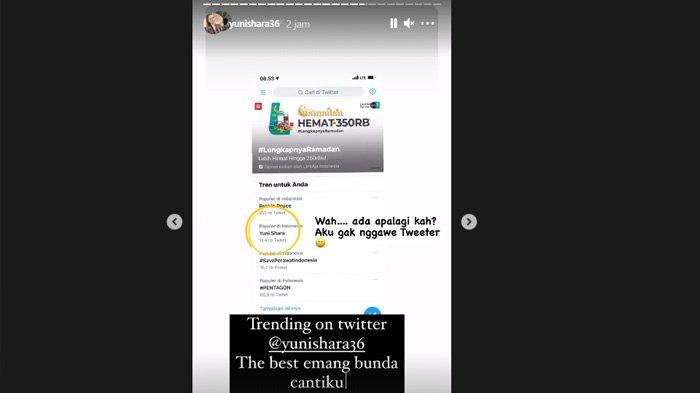 Yuni Shara terkejut, namanya jadi trending di Twitter gara-gara netizen