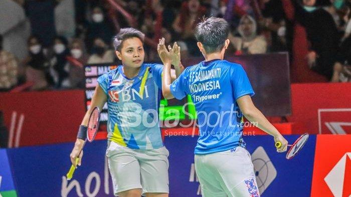 Atlet bulutangkis ganda putri Indonesia, Apriyani Rahayu dan Siti Fadia Silva Ramadhanti