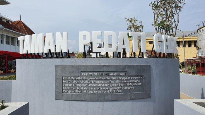 Taman Pedati Gede yang baru diresmikan Pemkot Cirebon di Jalan Perkantoran, Kecamatan Lemahwungkuk, Kota Cirebon, Senin (12/12/2022).
