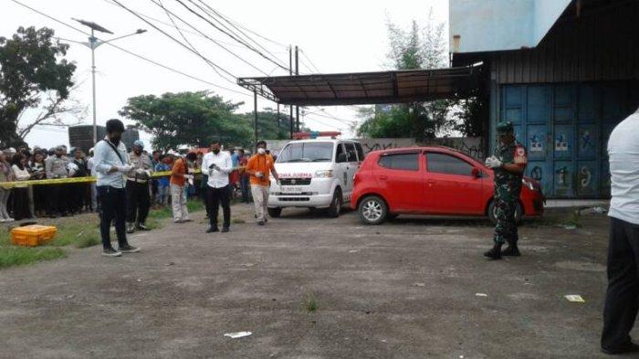 Lokasi penemuan mayat perempuan terbakar dalam mobil Ayla, dikawasan SPBU Jalur Pantura Desa Mundusari Kecamatan Pusakanagara Kabupaten Subang, Kamis(8/12/2022) siang