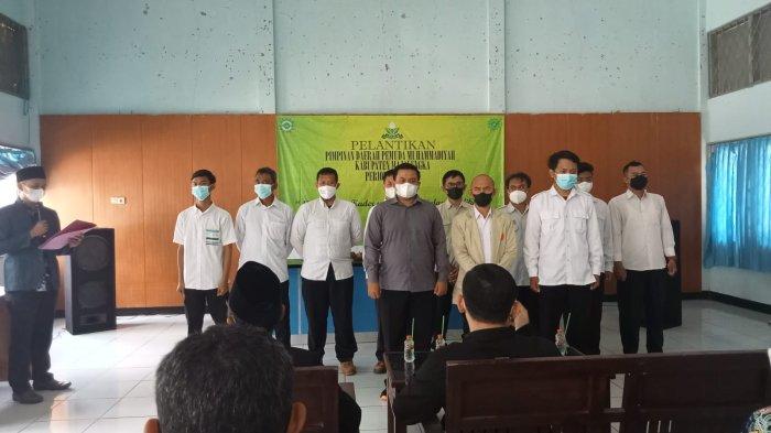 Pelantikan Pimpinan Daerah Pemuda Muhammadiyah (PDPM) Kabupaten Majalengka periode 2021-2024, Selasa (22/2/2022).