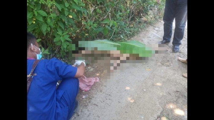Penemuan mayat laki-laki tanpa busana di Desa Krimun, Kecamatan Losarang, Kabupaten Indramayu, Selasa (27/7/2021).