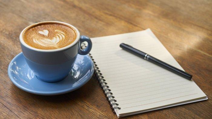 Ilustrasi minum kopi