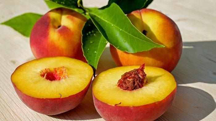 Ilustrasi persik, buah yang kaya akan air