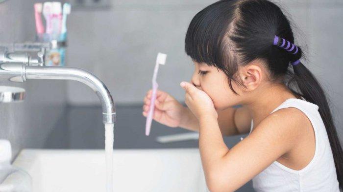 ilustrasi seorang anak yang mengalami muntah