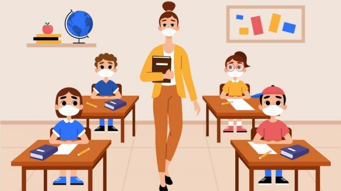 ilustrasi pembelajaran tatap muka selama pandemi