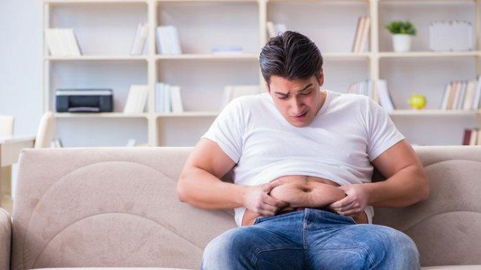 Ilustrasi perut buncit tanda banyak lemak menumpuk