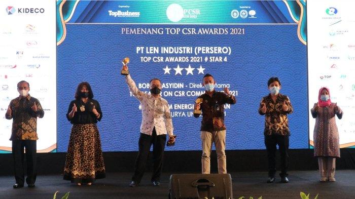 Program CSR Tenaga Surya Len Industri Menangkan TOP CSR Award 2021.