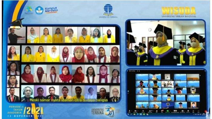 UT Bandung menggelar prosesi wisuda daerah periode II Tahun Akademik 2020/2021 yang diikuti 1019 lulusan yang terdiri dari program diploma, sarjana, dan magister di Kampus UT Bandung, Sabtu 13 November 2021.