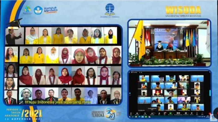 UT Bandung menggelar prosesi wisuda daerah periode II Tahun Akademik 2020/2021 yang diikuti 1019 lulusan yang terdiri dari program diploma, sarjana, dan magister di Kampus UT Bandung, Sabtu 13 November 2021.