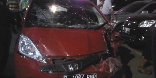 penampakan mobil Novi Amelia usai tabrak 7 orang