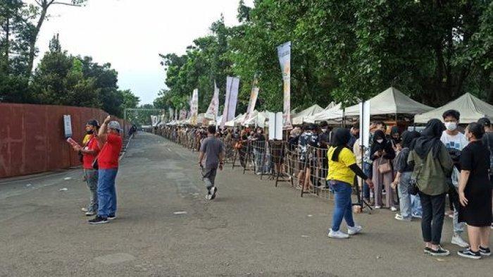 Suasana Now Playing Festival hari pertama di Lapangan Brigif Cimahi, Jumat (10/6/2022).