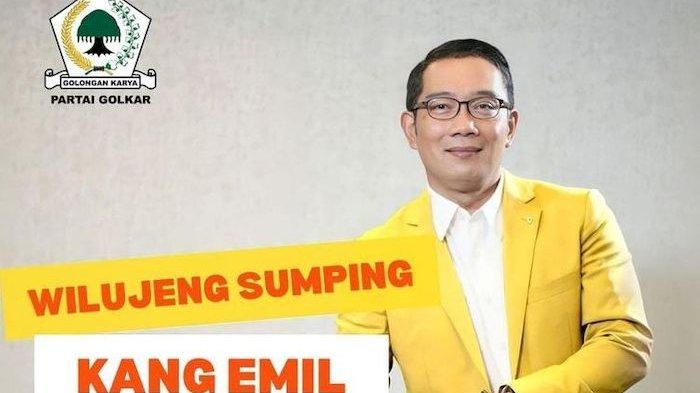 Akun media sosial Partai Golkar mengunggah foto Ridwan Kamil yang mengenakan jas berwarna kuning pada Rabu (18/1/2023). Golkar mengucapkan selamat datang kepada pria yang akrab disapa Kang Emil itu. (Dok. Partai Golkar)