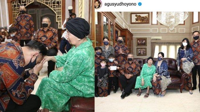 AHY membagikan foto kenangan keluarga SBY dengan eyangnya, Sunarti Sri Hadiyah yang meninggal dunia.