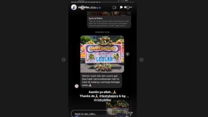 Alasan Lesti Kejora dan Rizky Billar tak hadir di pernikahan Ridho DA dan Syifa.