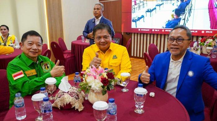 Partai politik yang tergabung dalam Koalisi Indonesia Bersatu (KIB) resmi mendaftarkan diri ke Komisi Pemilihan Umum (KPU) pada Rabu (10/8/2022). Ketiga parpol anggota KIB dipimpin langsung masing-masing ketua umum mereka, Airlangga Hartarto (Golkar), Zulkifli Hasan (PAN), dan Suharso Monoarfa (PPP).