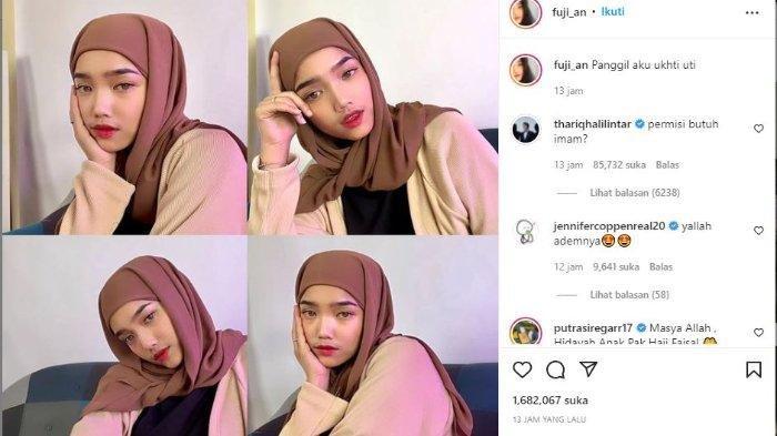 Fuji pamer potret cantik berhijab