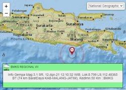 Baru Saja Terjadi Gempa Susulan di Malang Siang Ini, Pusat Lindu Sama Berada di Laut Selatan