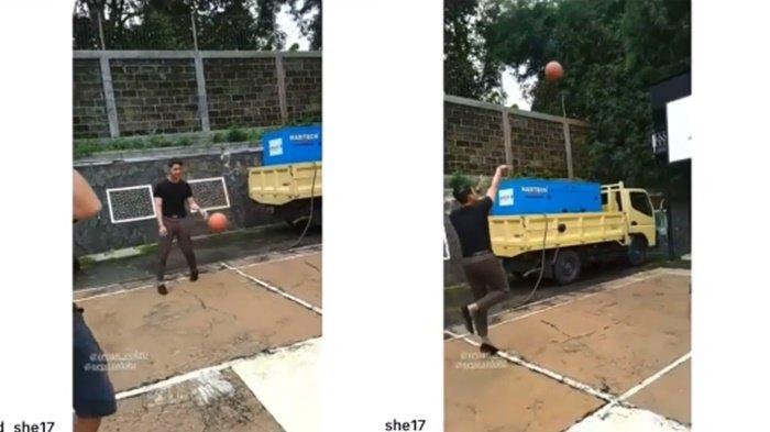Ketika Arya Saloka bermain basket.
