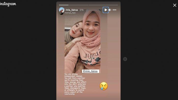 postingan Ririe Fairus istri Ayus Sabyan pasca diterpa isu perselingkuhan suami dengan Nissa Sabyan