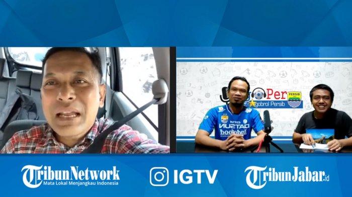 Yudi Guntara (kiri) saat menjadi narasumber acara Ngoper Persib.