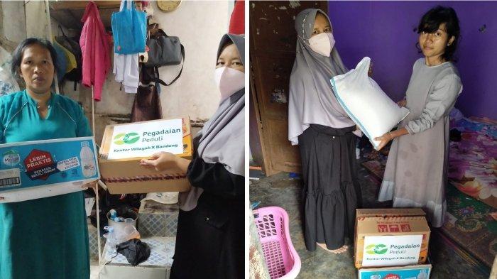 Pegadaian Kantor Wilayah Bandung kembali mengulurkan tangan memberikan bantuan kepada para korban bencana banjir di Kelurahan Cipageran Cimahi.