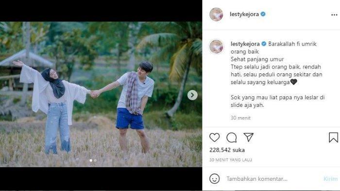 Lesti beri ucapan manis untuk Rizky Billar yang berulang tahun