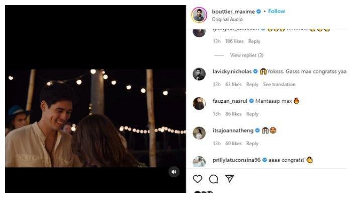 Prilly latuconsina beri selamat atas debut Maxime Bouttier di film Hollywood Ticket To Paradise