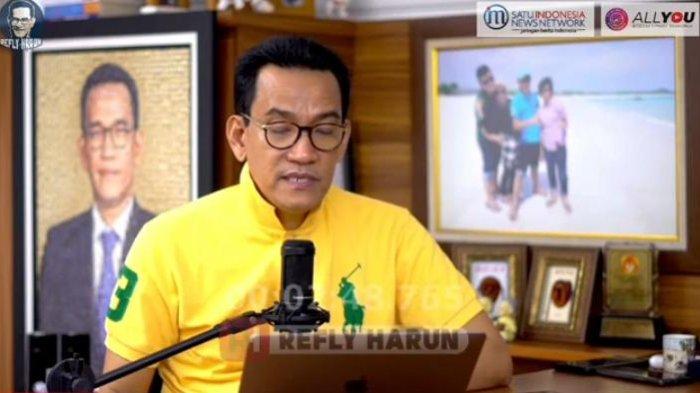 Refly Harun saat menyampaikan respon dari Habib Bahar terkait pelaporannya ke Polda Metro Jaya