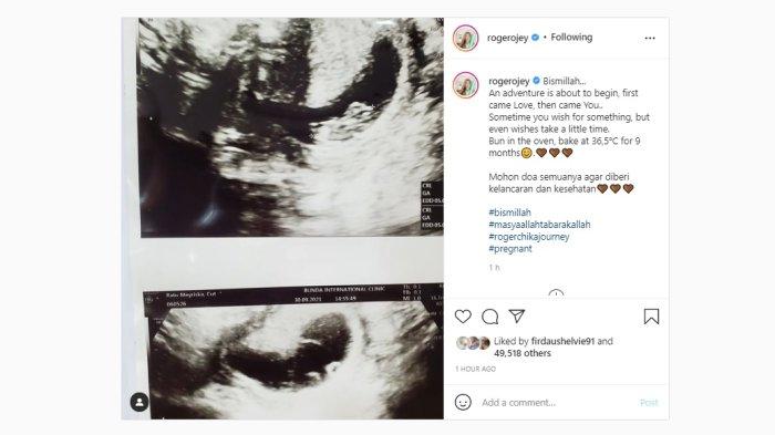 Roger Danuarta mengekspresikan kebahagiaannya setelah sang istri, Cut Meyriska hamil anak kedua.