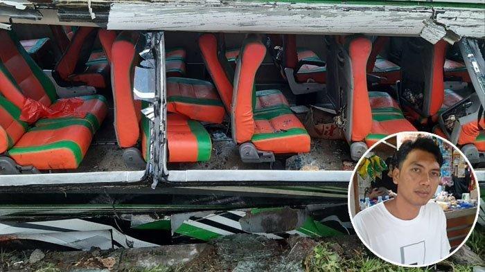 Muhammad Elko Pasa masih terlihat tegang saat ditemui di warung Bukit Bego, Kedung Buweng, Wukirsari, Imogiri, Bantul, Minggu (6/2) sore. Dia baru saja menyaksikan insiden kecelakaan bus pariwisata yang membawa rombongan dari Sukoharjo, Jawa Tengah. (Tribunjogja.com | Miftahul Huda)