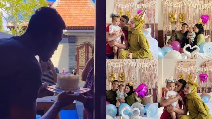 Teja Paku Alam kiper Persib Bandung rayakan ulang tahun dengan istrinya si dokter cantik.
