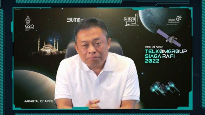 Direktur Utama Telkom Ririek Adriansyah menyampaikan ucapan Terima kasih atas seluruh kontribusi petugas posko TelkomGroup Siaga RAFI 2022 yang telah menyiapkan antisipasi dalam menghadapi momen Idulfitri tahun ini secara maksimal